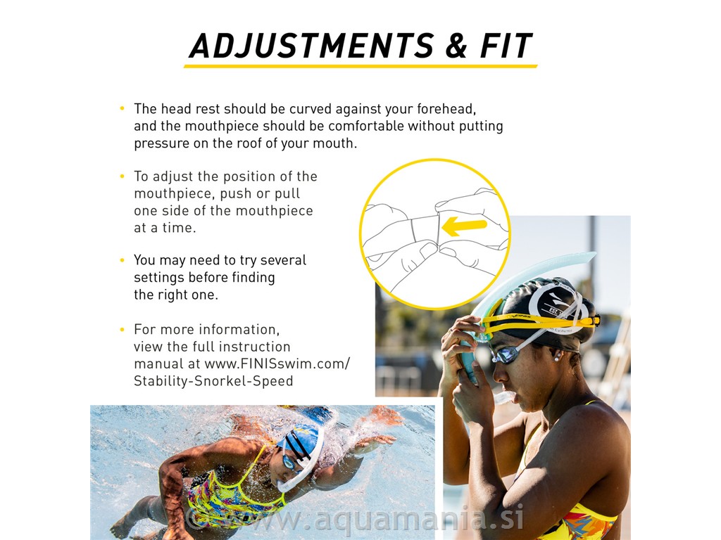 ČELNA PLAVALNA DIHALKA - STABILITY ČRNA