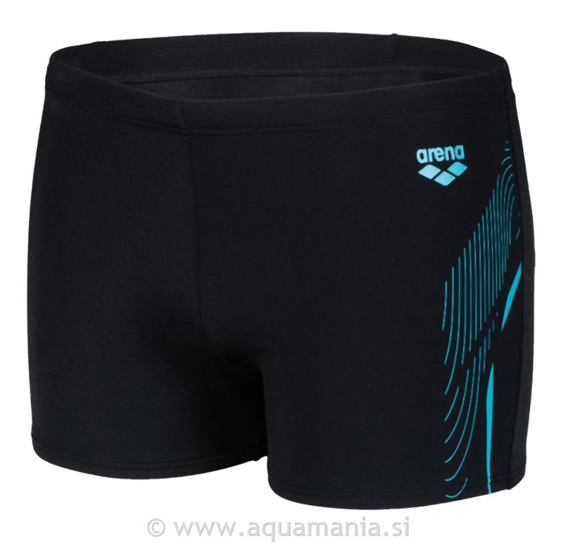 BOKSAR - SHORT GRAPHIC - ČRNA/MODRA