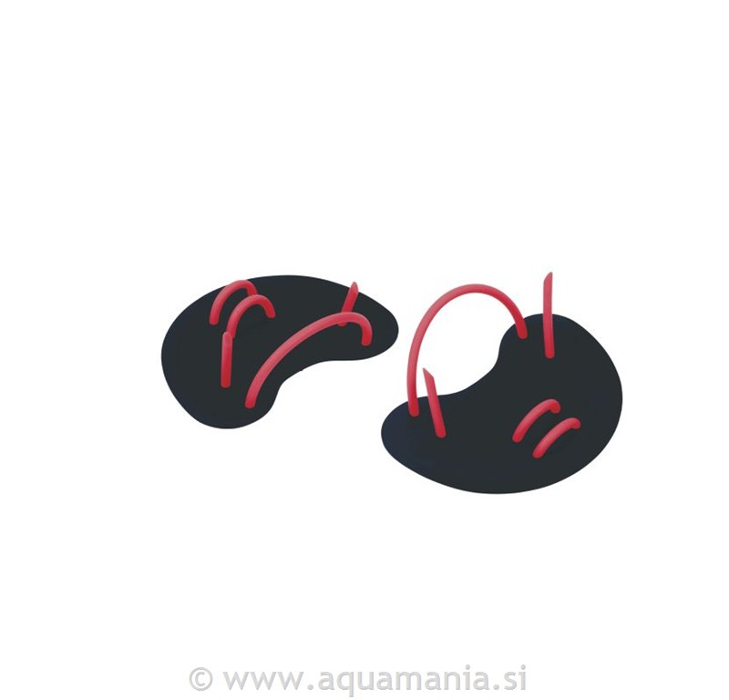 LOPATKE ZA PRSTE - AQUAFEEL - ČRNA/RDEČA