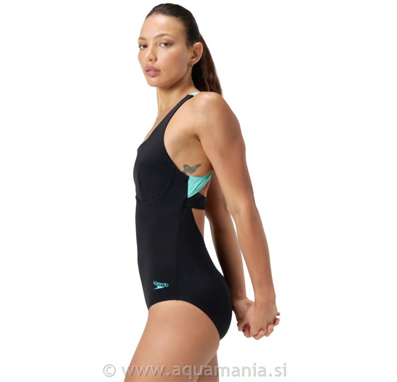 ENODELNE - FLEX BAND SWIMSUIT - ČRNA