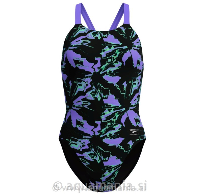 PRINTED LEADERBACK - ČRNA/VIJOLA - 36