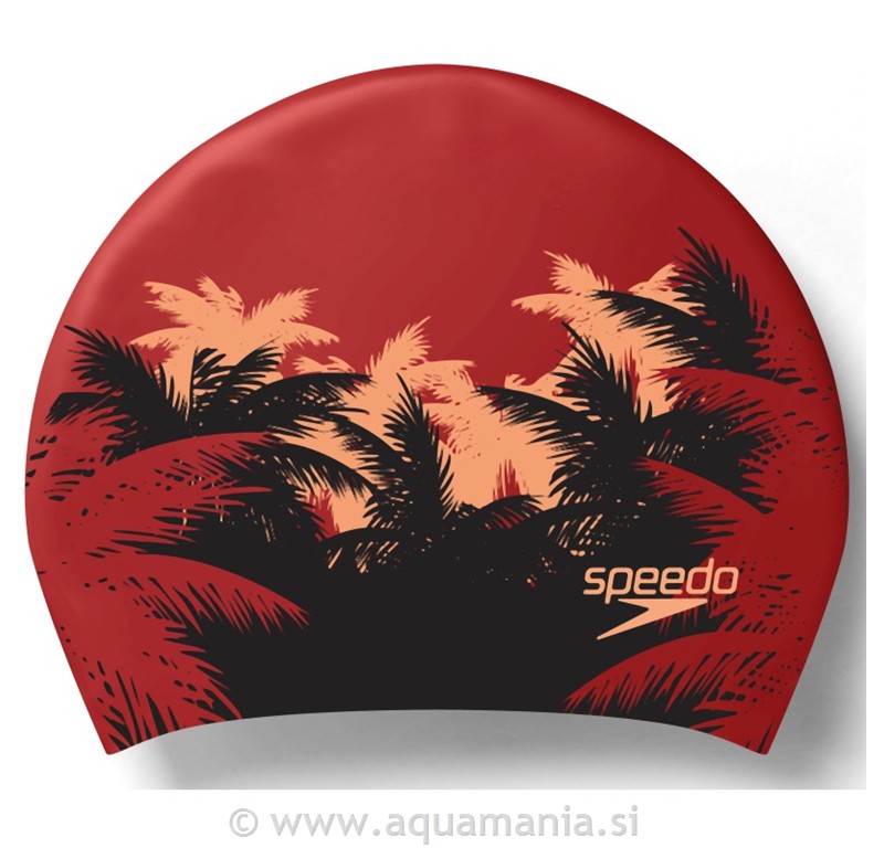 LONG HAIR PRINT - SPEEDO - ČRNA/RDEČA