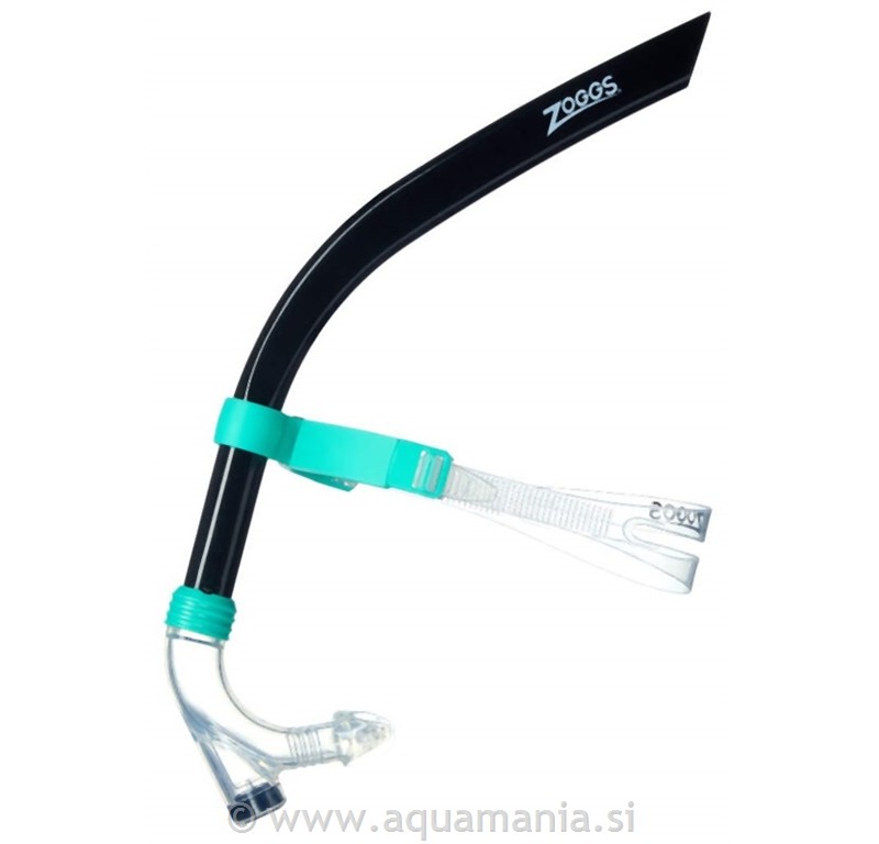 ČELNA PLAVALNA DIHALKA - ČRNA/TURKIZNA